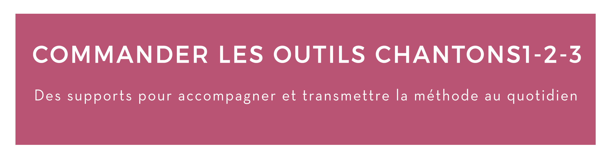 Commander les outils Chantons1-2-3